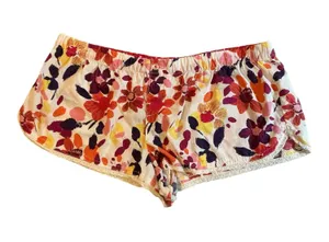 Aeropostale Floral Print Shorts with Crochet Lace Trim - Size Medium thumbnail 1