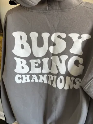 Champion Busy being s alabama hoodie thumbnail 5