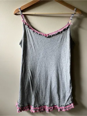 Lei Grey Y2K Sleep Mini Dress Gray Size XL thumbnail 2