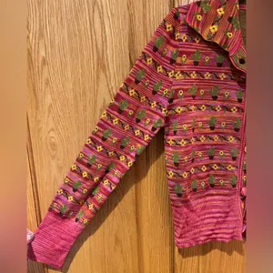 ZARA Cactus Flower Jacquard Knit Lightweight Cardigan‎ Sweater Jacket Size Small thumbnail 12