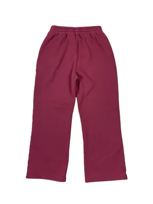 Comfrt Burgundy Sweatpants L Wide Leg Oversized Fleece Lounge Athleisure thumbnail 3