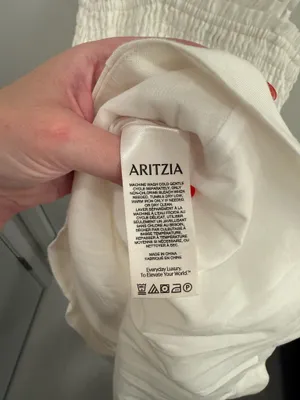 Wilfred Aritzia White Smocked Mini Dress Size XS thumbnail 6