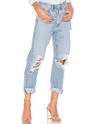 AGOLDE 90's Mid Rise Loose‎ Fit Jeans in Fall Out Blue Size 24 thumbnail 2