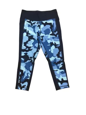 LulaRoe Rise Collection blue camo capri leggings size Large thumbnail 2