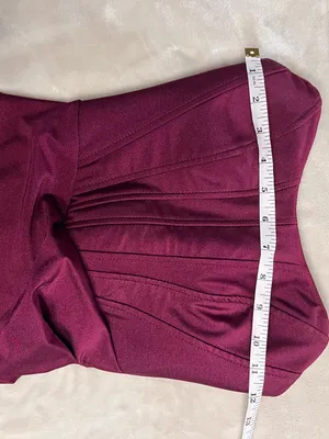 KATIA RAE Wine Corset Strapless Long Formal Prom Homecoming Dress XXS GUC thumbnail 4