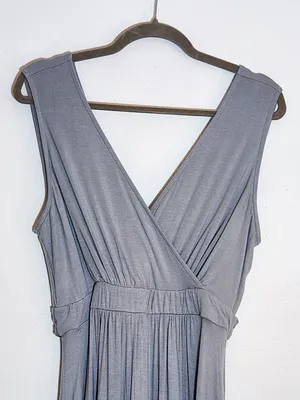 Lulus Dusty Mint Boho Sleeveless Maxi Dress with Tie Waist Size XL NWT thumbnail 4