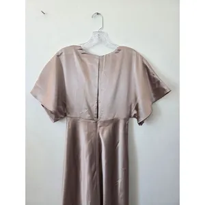 Birdy Grey Jesse Dress Taupe Kimono Satin Bridesmaid Maxi Slit Flattering Small thumbnail 10