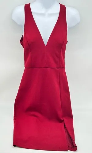 Lulu's Bold Red Backless Dress w/Front Slit Over Left Thigh-Size XS thumbnail 1