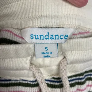 Sundance Cream Green&Pink Stripe Dina Waffle Knit Sleep Pants Sz.S thumbnail 6