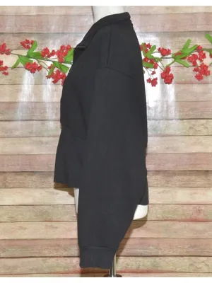 Victoria's Secret Womens XXL Black Quarter Zip Fleece Pullover Sweatshirt 2XL thumbnail 7