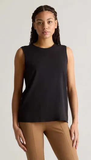 Quince Women’s Cotton Modal Muscle Tank in Black Size S thumbnail 1