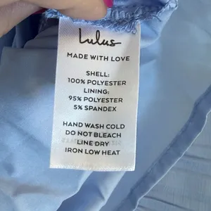 Lulus Amalfi Coast Light Blue Pleated Flutter Sleeve Mini Dress XL Coquette thumbnail 9