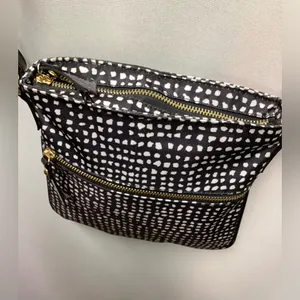 Cross body purse Black and white pattern with Gold Plated Hardware thumbnail 13