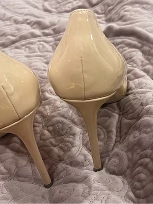 Steve Madden Blush Patent Pointed Toe Clear Panel Stilettos thumbnail 4