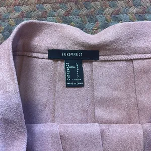 PINK SUEDE PLEATED MINI SKIRT Size L thumbnail 2