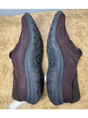 Merrell Andorra Womens 8.5 Burgundy Leather Wool Slip On Walking Shoes thumbnail 6