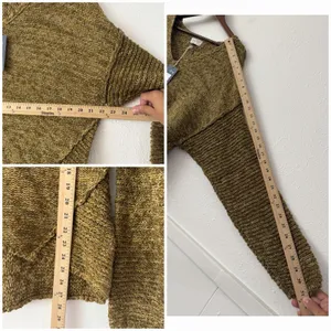 Universal Threads L Women’s Olive Marled 100% Cotton V-Neck Knit Sweater thumbnail 8