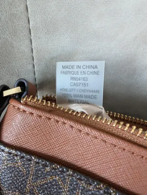 Calvin Klein brown trim monogram canvas gold hardware crossbody bag thumbnail 6