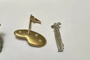 Lot Of 3 Golfing Brooch Pins For Golfers - Golf Bag, Gold Green Flag/Hole 1 Avon thumbnail 8