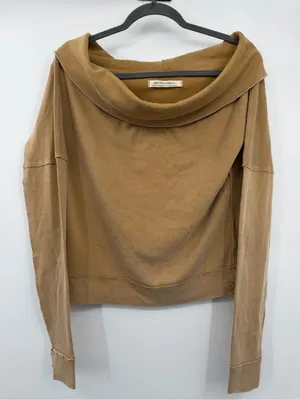Free People Not The Same Tee Iced Coffee Off Shoulder Top Medium thumbnail 3