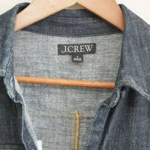 J. Crew Denim Midi Shirtdress Dark Wash Jean Cotton Minimalist Coastal Chic thumbnail 4