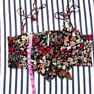 Free People NWOT Ava Floral Reversible Micro Top Large thumbnail 6