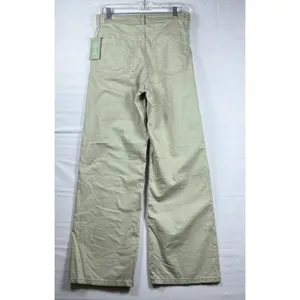 H&M Divided Womens Khaki Pants 5 pocket‎ style casual travel wide leg 4 NWT thumbnail 2