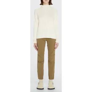 KULE The Mirabelle Cream Mock‎ Neck Cable Knit Cotton Sweater Size Medium thumbnail 8