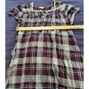 Secret Treasures Womens Purple Plaid Lace Trim Nightgown Sleep Dress XL 16-18 thumbnail 5
