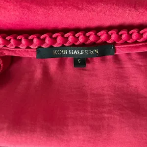 Kobi Halperin Bryant Red Braided V-Neck Ruffle Sleeve Midi Dress Size Small thumbnail 5