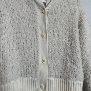 Alex Mill Binky Cardigan Ivory Medium As Is Merino Wool Neutral Button Front thumbnail 6