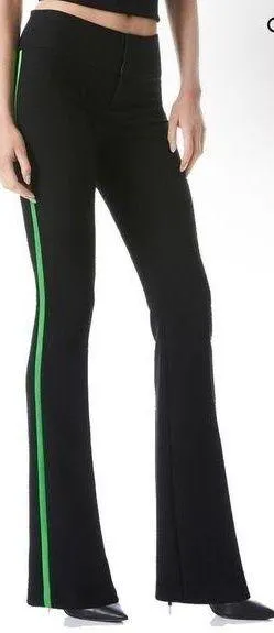 Alice + Olivia NWT - Bootcut Pants - Garden Black Green thumbnail 1