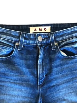 AMO Twist Dark Vintage Blue Wash Women Mid Rise Ankle Jeans Size 25 NWOT thumbnail 7