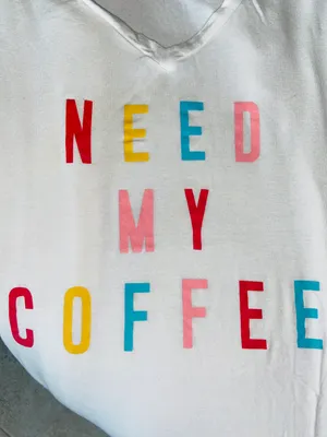 Blvd Need My Coffee Tee White Size M thumbnail 3