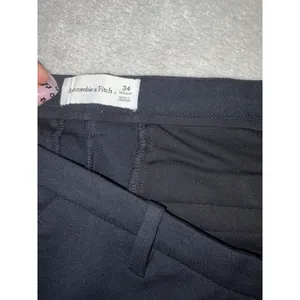 NWT Abercrombie Women's 18/34 Black Tailored Straight Dress Pants Curve Love thumbnail 6