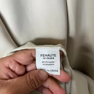 Fehaute‎ Sophisticated Beige Midi Dress Sleeveless Wrap Front Draped Bow MED New thumbnail 3