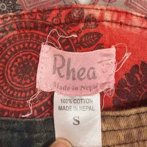 VTG Rhea S Patchwork Overalls Jumpsuit Cotton Boho Hippie Festival Cottagecore thumbnail 12