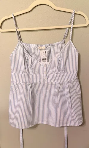 PacSun Striped baby doll top blue thumbnail 1