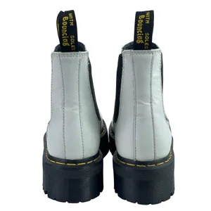 Dr. Martens 2976 Quad White Leather Round Toe Platform Chelsea Ankle Boots Sz 9 thumbnail 3