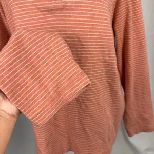 Bugatchi Quarter Zip Pullover Womens Large‎ Striped Coral Orange Casual thumbnail 3