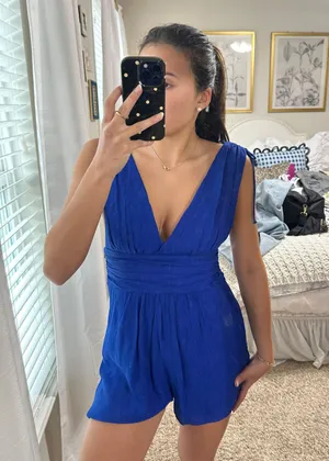 One Love Clothing Blue Romper thumbnail 3