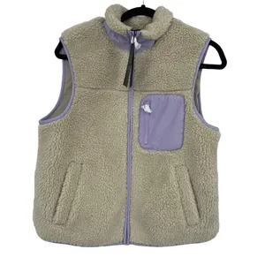 Vero Moda Vmcille Short Teddy Fleece Waistcoat Lavender Vest Size XS NWT thumbnail 2