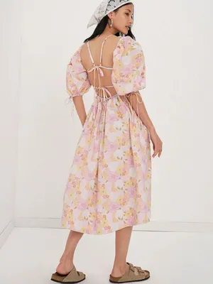 New For Love And Lemons Carrie Midi Dress Xxs thumbnail 2