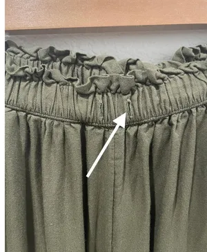 AMERICAN EAGLE Wide Leg Olive Green Pants thumbnail 8