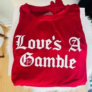 WILDFOX Love's a Gamble‎ Shorty Pajamas Set, 2 Piece, Red Hearts, XL, NWT thumbnail 1