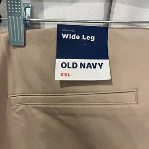Old Navy Women's Wide Leg Pants in Tan thumbnail 5