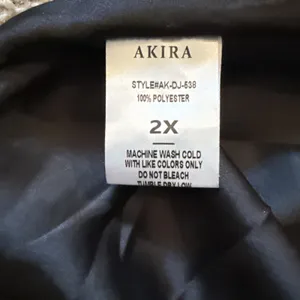 The AKIRA Label Lennon Printed Metallic Maxi Dress NWOT 2X Homecoming thumbnail 8