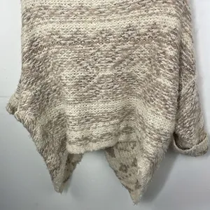 Sleeping On Snow Sweater Womens Beige Cardigan Open Asymmetrical Flowy XS thumbnail 9