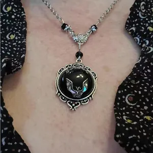 Gothic Bat Silver Plated‎ Pendant Necklace Faux Fashion Jewelry thumbnail 9
