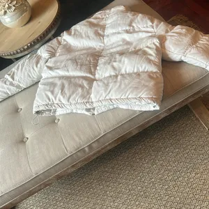 Native Youth White Cropped Puffer Jacket Size Large thumbnail 11